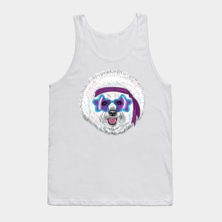 Star Disco dog Bichon Tank Top